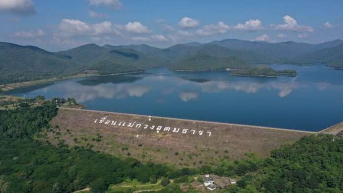 สภาพปริมาณน้ำในเขื่อนแม่กวงอุดมธารา จังหวัดเชียงใหม่ สะท้อนแผนการเก็บกักน้ำต้นทุนของกรมชลประทานเพื่อรับมือวิกฤตเอลนีโญ