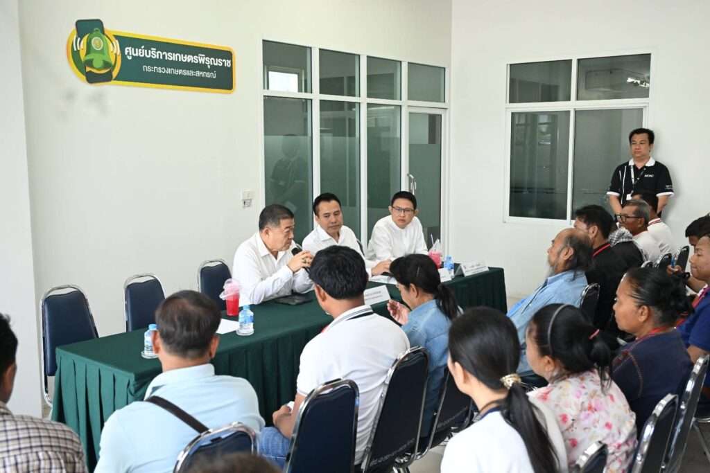 บรรยากาศการประชุมรับฟังปัญหาโครงการชลประทาน